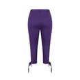 thumbnail image 4 of Leggings Capris Unis pour Filles Leggings Raccourcis d'Été pour Danse Décontractée Violet 8a, 4 of 8