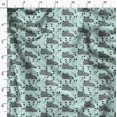 thumbnail image 4 of Tissu de Voile de Coton Vert Pomme Imprimé Pied & Texte Imprimé 1 Yard 56 Inch Wide, 4 of 5