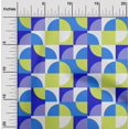 thumbnail image 2 of oneOone Cotton Silk Blue Fabric Geometric Craft Projects Decor Fabric Printed By The Yard 42 Inch Wide, 2 of 4