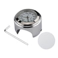 thumbnail image 1 of yeacher Universal Motorcycle Handlebar Clock Waterproof Replacement for Motorcycles Bicycles 22mm-25.4mm7/8''- 1'' Handlebars Silver Shell White Dial Clock, 1 of 8