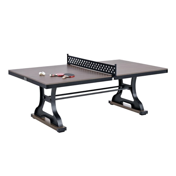 7 ft Coventry Indoor Table Tennis Table, 2-in-1 Dining Table with Metal Net, Paddles, and Balls Included, by Barrington Billiards