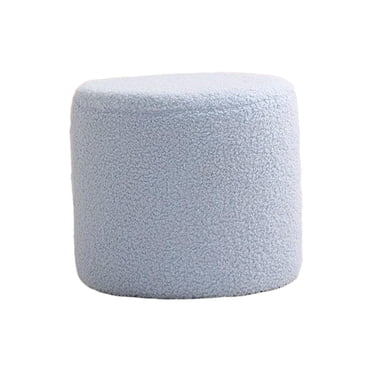 Tabouret Repose-Pieds Ottoman Petit Tabouret Cylindrique Tabouret pour Changer de Chaussures Tabouret de Sofa Stable Tabouret à Thé Repose-Pieds Banc pour Chambre de Bébé Entrée Bureau Appartement Bleu