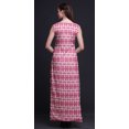 thumbnail image 4 of Bimba Robe Maxi Sans Manches à Fente avant Imprimée Teinture sur Nœuds Été Printemps pour Femmes - Grande, 4 of 5
