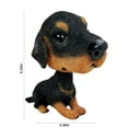 thumbnail image 3 of Resin Bobble Head Car Ornament – Spring-Shaking Dashboard Decor for Cars/Trucks, Multi-Color Self-Cleaning Auto Accessories ,4.3in Black, 3 of 8