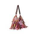 thumbnail image 3 of LNGOOR Women‘s Colorful Fringed Bag  Genuine Leather Soft Casual Shoulder Bag  Random Color, 3 of 6