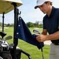 thumbnail image 1 of Microfiber Golf Cleaning Towel with Carabiner Clip - Premium Polyester Material Fast-Drying & Absorbent Hook and Loop Fastener, Dark Blue, JKODE, 1 of 8