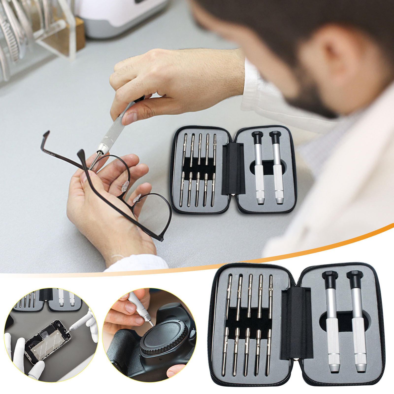 Chmadoxn Small Screwdriver Set,Mini Screwdriver Set For Watch, Phone, Toys, Computer, Eyeglass Repair boxed screwdriver