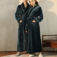 thumbnail image 4 of Hot ! TIMIFIS Mens Womens Robe Soft Plush Fleece Hooded Bathrobe, Full Length Long Warm Lounge Robe Spa Bath Robe with Hood pring/Summer, 4 of 6