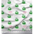thumbnail image 1 of Soimoi Rayon Fabric Lotus & Frog Kids Printed Fabric 1 Yard 42 Inch Wide, 1 of 3