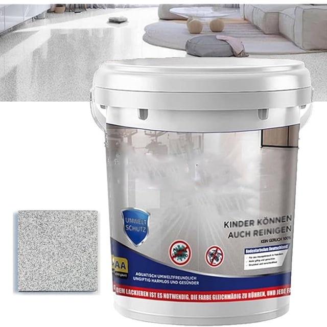 Aodebiao Revêtement de Sol Époxy à Effet Brillant Élevé Revêtement de Sol Revêtement en Résine Époxy pour Intérieur Extérieur Revêtement Imperméable 500 ml