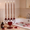 thumbnail image 4 of Fiudx 4-Piece Set of Long Pole Threaded Wax Candles for Romantic Wedding & Restaurant Plating Decor | 25Cm Dripless Taper Candles In Assorted Colors, 4 of 6