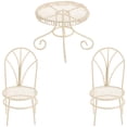 thumbnail image 1 of Garden Furniture Miniature Table And Chairs Light Yellow Iron 1 Set, 1 of 5