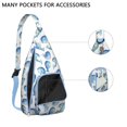 thumbnail image 3 of Ocean Predator Print Crossbody Pack - Great White Shark Hunting Pose Design, 3 of 4
