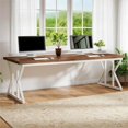thumbnail image 4 of Fnova 70.86" Dining Table for 6, Modern Rectangular Kitchen Table for Dining Room, Brown, 4 of 8