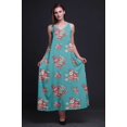 thumbnail image 4 of Bimba Rayon Floral Ladies Printed Backless Spaghetti Strap Long Maxi Evening Party Dress-XX-Large, 4 of 4