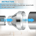 thumbnail image 4 of 7 Inch to 4 Inch Duct Reducer Increaser Galvanized Steel Air Duct Adapter Round Crimped Pipe for HVAC Ventilation System, 4 of 6