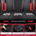 thumbnail image 4 of Car Seat Covers Full Set Faux Nappa Leather Seat Covers for Cars Breathable Front Seats with Lumbar Support and Rear Fit for Automotive Sedans SUVs Pickups, 4 of 9