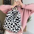 thumbnail image 2 of Vintage Women Cow Pattern School Bags Plush Backpack Large Capacity Bagpack, 2 of 10
