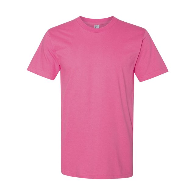 American Apparel USA-Made Fine Jersey Tee, L, Fuchsia