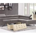 thumbnail image 4 of Foldable Furniture Box Storage Tufted Leather Ottoman Foot Rest (Large, Taupe), 4 of 4