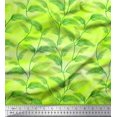 thumbnail image 1 of Soimoi Green polyester Crepe Fabric Pine Leaves Decor Fabric Printed Yard 52 Inch Wide, 1 of 3
