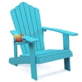 thumbnail image 1 of Costway Oversized Adirondack Chair,Patio Lounge Adirondack Chair with Adjustable Cup Holder Turquoise, 1 of 9