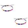 thumbnail image 1 of yingyy Bohemian Style Bracelets Adjustable Braided Men Women Anklet Daily Wear 2Set, 1 of 6