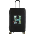 thumbnail image 1 of Luggage Covers Protective Cover Travel Luggage Scratch Proof Dust Cover Reusable Dust Cover Washable Fish Letter Print Pattern 8fish letter H XL, 1 of 6