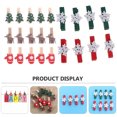 thumbnail image 3 of CIMAXIC christmas 100 Pcs Christmas Tree Deer Glove Pattern Wooden Clip Photo Clip,1.38"X0.28"X0.2", 3 of 5