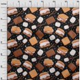 thumbnail image 2 of oneOone Cotton Flex Black Fabric Food Craft Projects Decor Fabric Printed By The Yard 40 Inch Wide, 2 of 4