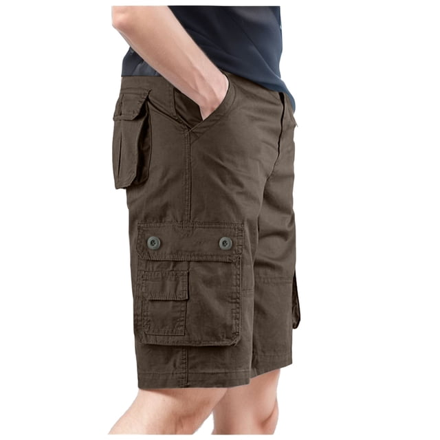 Solid Men's Color with Mens Work Clothes Multi Pocket and Fashion Mens Cargo Pants with Pockets Summer Leisure Pants Overalls Plus Size Cargo Pants Men's Pants