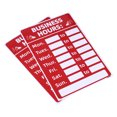 thumbnail image 1 of Unique Bargains Business Hour Sign PVC Self Adhesive Operation Hour Sticker Red 2 Pack, 1 of 5