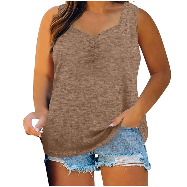Birdeem Camisole pour Femmes Mode pour Femmes Couleur Unie Sans Manches à Col en V Camisole