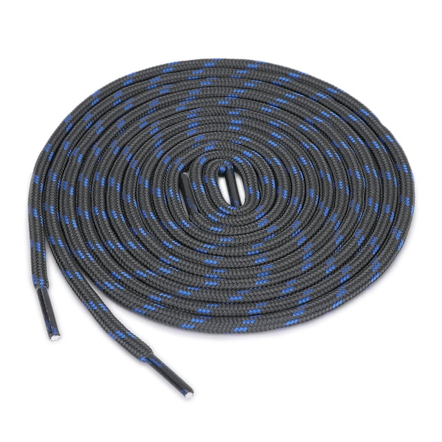 INSPIRE CHIC 3 Paires Lacets Ronds Antidérapants Résistants à l'Usure pour Bottes pour la Randonnée la Marche Chaussures d'Extérieur Gris Foncé Bleu 100cm / 39.37 Pieds