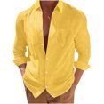 thumbnail image 1 of RKSTN Cardigan pour Homme Décontracté Mode Col Rabattu Chandail Uni Manches Longues Hauts en Coton Décontractés Stylés pour l'Automne, 1 of 9