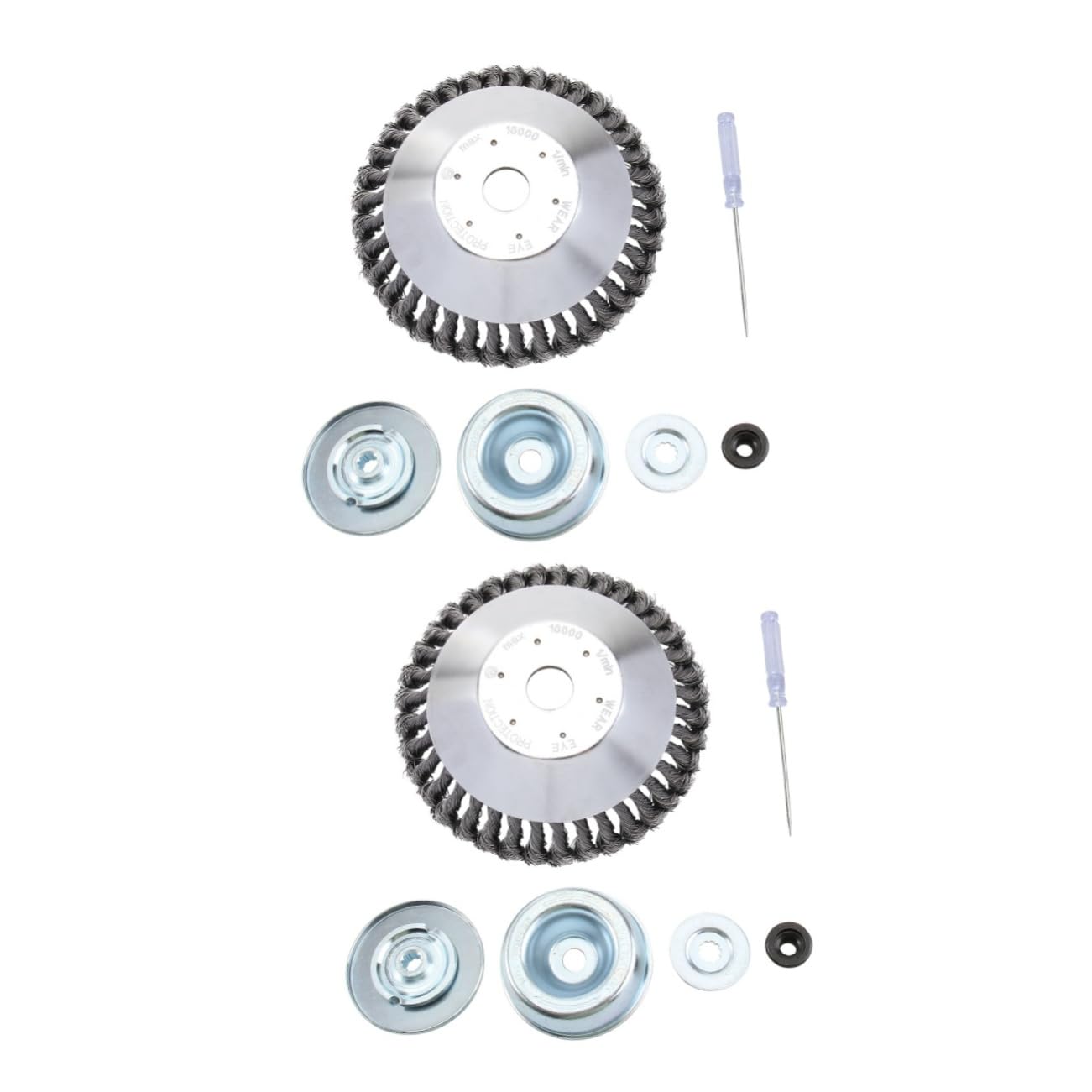 EcoNesxp Retro luxury exquisite elegant 2-piece set weeding tools drill weeding wheel wire wheel electric lawn mower mower accessories weeder parts shutters replacement parts garden mower carbon stee