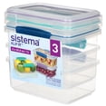 thumbnail image 1 of Sistema Klip It Food Storage Containers, 1 L, Assorted Colours, 3 Pack, 1 of 5