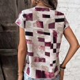 thumbnail image 5 of Liquidation d'Été! PEZHADA Femmes Tops, Sortie Tops for Femmes, Grande Taille Tops for Femmes, T-Shirt Ample à Manches Courtes Imprimé Col Rond Kaki TTG, 5 of 5