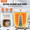 thumbnail image 2 of VEVOR 25L Towel Warmer Bucket with LED Screen Bottom Heating Columns Timer White, 2 of 9