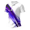 thumbnail image 1 of Mefallenssiah Hommes Hauts, Décolleté Hommes Décontracté Col Rond Impression Pull Sport Manches Courtes T Chemise Chemisier, 1 of 1