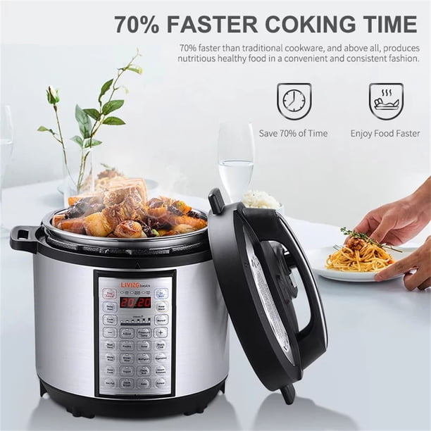 6 Quart 7-in-1 Electric Pressure Cooker, Slow Rice cooker, Steamer