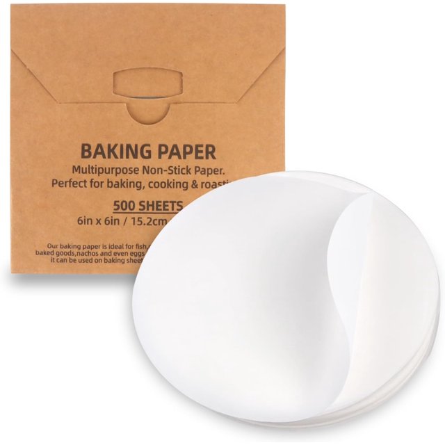 500 Pcs Feuilles de Papier Parchemin pour Cuisson Rondes 6 Pouces, Moules à Gâteau Ronds Doublures en Papier Parchemin, Cercles de Papier Parchemin Antiadhésifs pour Cuisson, Moule à Cuisson pour Friteuse à Air Chaud Cuisson à la Vapeur Coupe à Pain Gâteau (Blanc-6 Pouces)