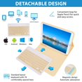 thumbnail image 4 of Keyboard Case for iPad 6th Generation(2018)  iPad 5th Gen(2017)  iPad Air 2  iPad Air  iPad Pro 9.7  Detachable Bluetooth Keyboard with Pencil Holder  Black, 4 of 6