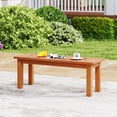 thumbnail image 1 of Costway 1 PCS 2-Person Outdoor Backless Bench with Slatted Seat Rustic Wooden Entryway Bench, 1 of 8