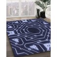 thumbnail image 3 of Ahgly Company Tapis d'Intérieur Lavables en Machine pour la Zone de Pervenche Violette, 7' Carré, 3 of 7