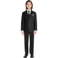 thumbnail image 1 of Ensemble de Complet Formel pour Garçons, avec Bretelles, Doubles Fentes, Taille Ajustable, Noir, 20T, 1 of 6