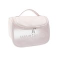 thumbnail image 2 of TopLLC Storage Bins Translucent Cosmetic Bag, Cosmetic Bag Set Frosted Translucent PVC With Zipper Handle Portable Travel Bag, Hangable And Handy Cosmetic Bag Storage Bags, 2 of 7