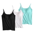 thumbnail image 1 of Timegard Womens Tank Tops with Built in Bras Scoop Neck Adjustable Spaghetti Strap Comfy Bottom Camis, 1 of 6