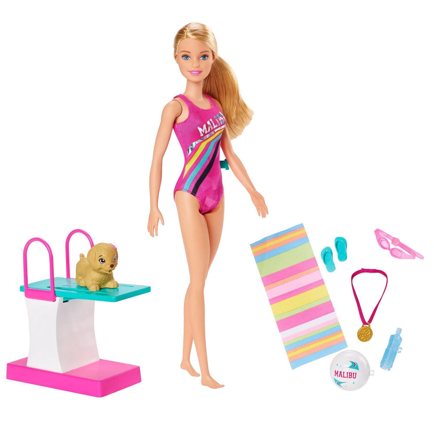 Barbie – Dreamhouse Adventures – Poupée Nageuse et accessoires
