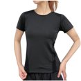 thumbnail image 1 of Timegard Hauts pour Femmes Été Respirants Entraînement Course Col Rond Manches Courtes T-Shirts Athlétiques, 1 of 4
